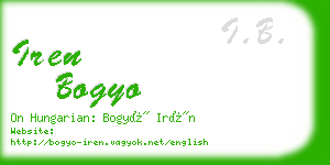 iren bogyo business card